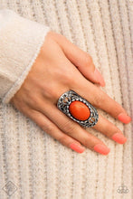 Load image into Gallery viewer, Paparazzi Drama Dream -  Silver and Orange Ring - Demetra's Bling Boutique
