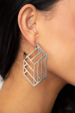 Load image into Gallery viewer, Gotta Get GEO-ing Silver Earrings - Demetra's Bling Boutique
