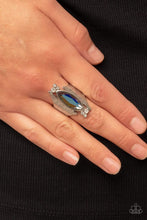 Load image into Gallery viewer, Planetary Paradise - Yellow Oversized Marquise Cut Iridescent Ring - Demetra's Bling Boutique

