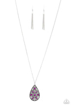 Load image into Gallery viewer, Gala Glimmer - Pink Teardrop Necklace - Demetra's Bling Boutique
