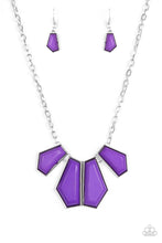 Load image into Gallery viewer, Get Up and GEO - Purple Necklace - Demetra's Bling Boutique
