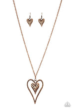 Load image into Gallery viewer, Hardened Hearts - Copper Necklace - Demetra's Bling Boutique
