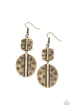 Load image into Gallery viewer, Lure Allure - Brass Antiqued Hammered Earrings - Demetra's Bling Boutique
