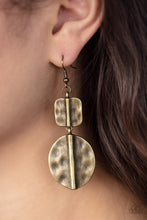 Load image into Gallery viewer, Lure Allure - Brass Antiqued Hammered Earrings - Demetra's Bling Boutique
