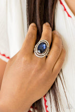 Load image into Gallery viewer, Making History Blue Ring - Demetra's Bling Boutique

