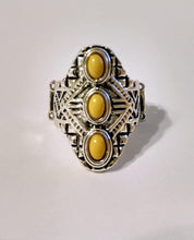 Load image into Gallery viewer, Mayan Motif - Yellow Ring - Demetra's Bling Boutique
