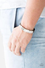 Load image into Gallery viewer, Off Road Rally - Brown Leather Band Silver Overlapping Frames Bracelet - Demetra's Bling Boutique
