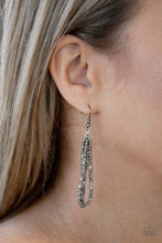 Load image into Gallery viewer, Dauntless Dazzle - Black Gunmetal Seed Bead Layered Necklace - Demetra's Bling Boutique
