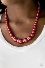 Load image into Gallery viewer, Party Pearls - Red Pearl  Necklace - Demetra's Bling Boutique
