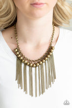 Load image into Gallery viewer, Powerhouse Prowl - Brass Necklace - Demetra's Bling Boutique
