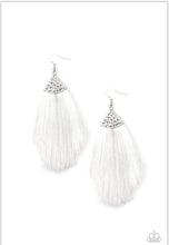 Load image into Gallery viewer, Tassel Tempo - White Earrings - Demetra's Bling Boutique
