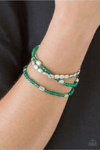 Load image into Gallery viewer, Hello Beautiful - Green Bracelet - Demetra's Bling Boutique
