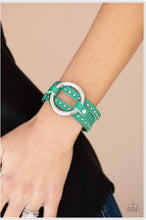 Load image into Gallery viewer, Studded Statement - Maker Green Urban Bracelet - Demetra's Bling Boutique
