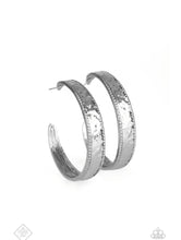 Load image into Gallery viewer, Soul Train Silver Hoop Earring - Demetra's Bling Boutique
