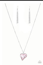 Load image into Gallery viewer, Heart Flutter Pink Necklace - Demetra's Bling Boutique
