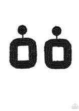 Load image into Gallery viewer, Beaded Bella Black Earrings - Demetra's Bling Boutique
