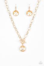 Load image into Gallery viewer, She Sparkles On - Gold Pendant Necklace - Demetra's Bling Boutique
