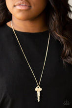 Load image into Gallery viewer, The Keynoter - Gold Key Necklace - Demetra's Bling Boutique
