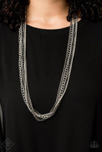Load image into Gallery viewer, Turn Up The Mix - Silver Layered Chain Necklace - Demetra's Bling Boutique
