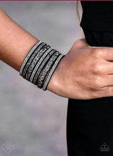 Load image into Gallery viewer, Rebellious Shine Black- Wrap Bracelet - Demetra's Bling Boutique
