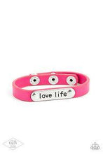 Load image into Gallery viewer, Love Life - Pink Leather Bracelet - Demetra's Bling Boutique
